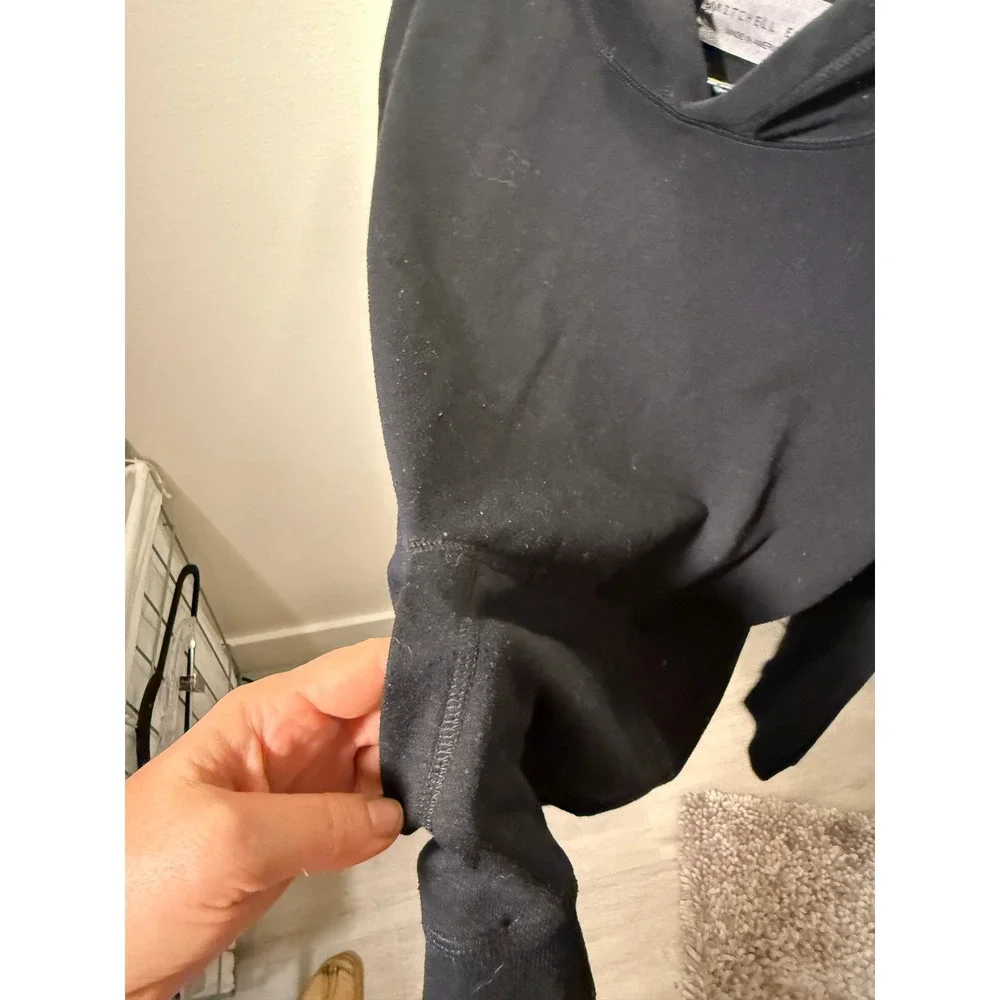 Mitchell Evan hoodie womens black pullover minimal luxury perfect pullover gym m